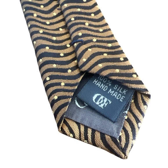 Brown Patterned Men's Tie - Picture 5 of 5